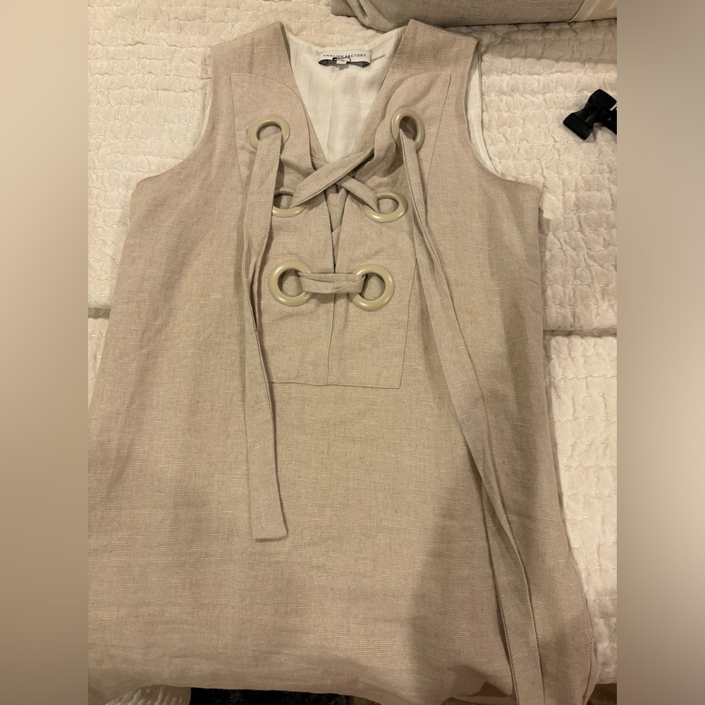 English factory beige dress